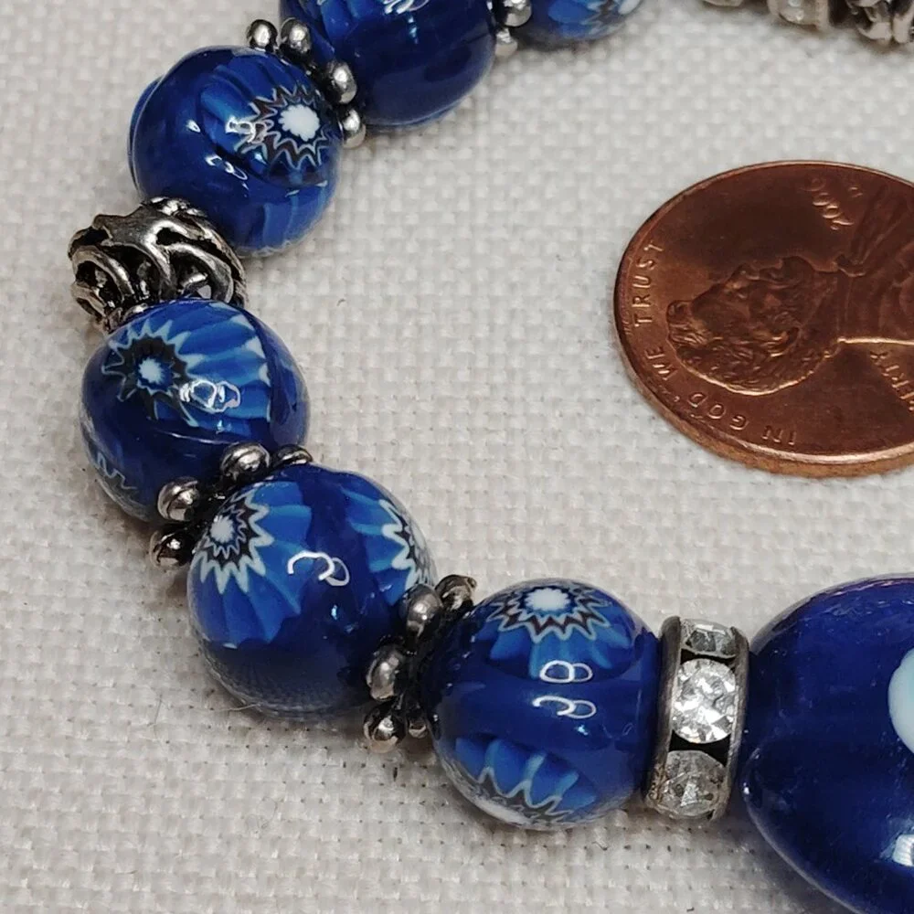 Handmade Evil Eye Glass Bracelet